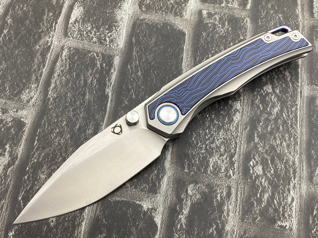 Sixleaf SL-48 Folding Knife 10Cr15MoV Blade Titanium alloy G10 Handle Fast Open Pocket Knife