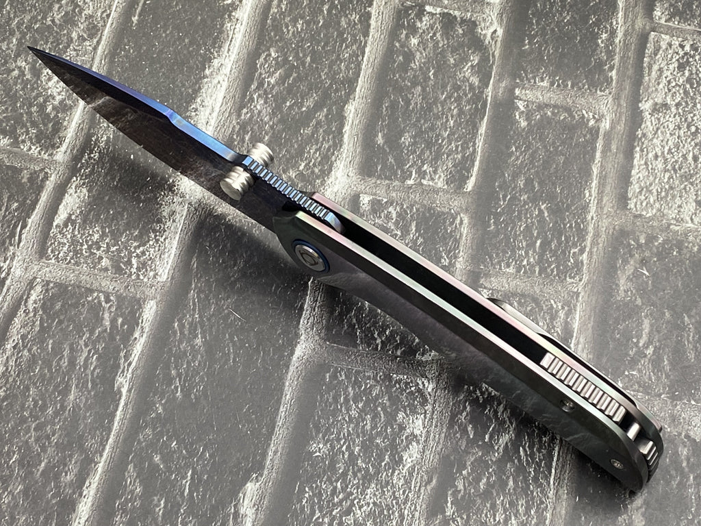 Sixleaf SL-111-FD-Zirconium Folding Knife Forging Damascus Blade Zirconium Handle Pocket Knife