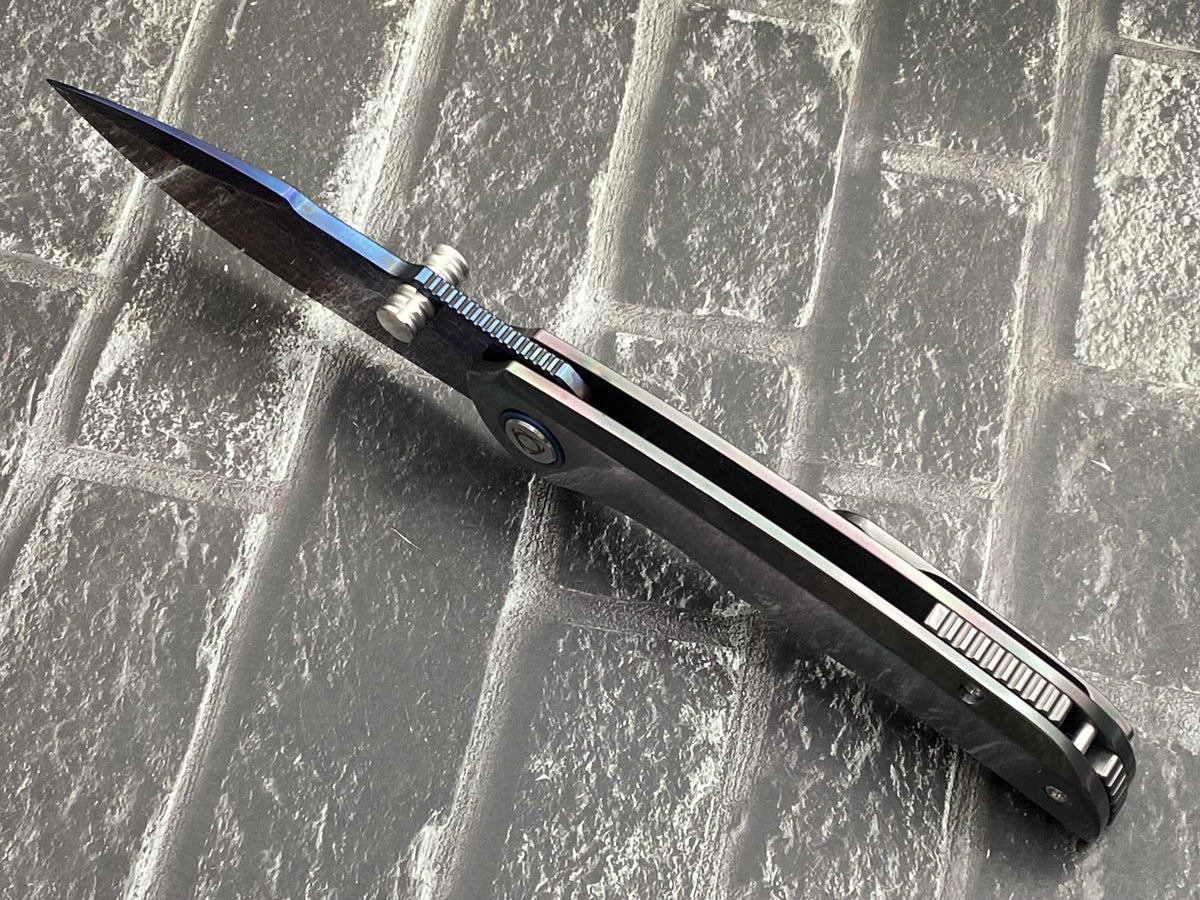 Sixleaf SL-111-FD-Zirconium Folding Knife Forging Damascus Blade Zirconium Handle Pocket Knife
