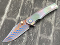 Sixleaf SL-115-FD-Zirconium-02 Folding Knife Forging Damascus Blade Zirconium Handle Pocket Knife