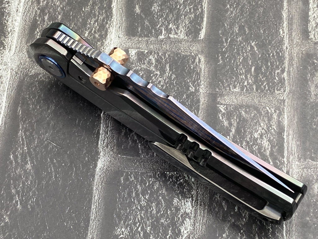 Sixleaf SL-115-FD-Zirconium-02 Folding Knife Forging Damascus Blade Zirconium Handle Pocket Knife